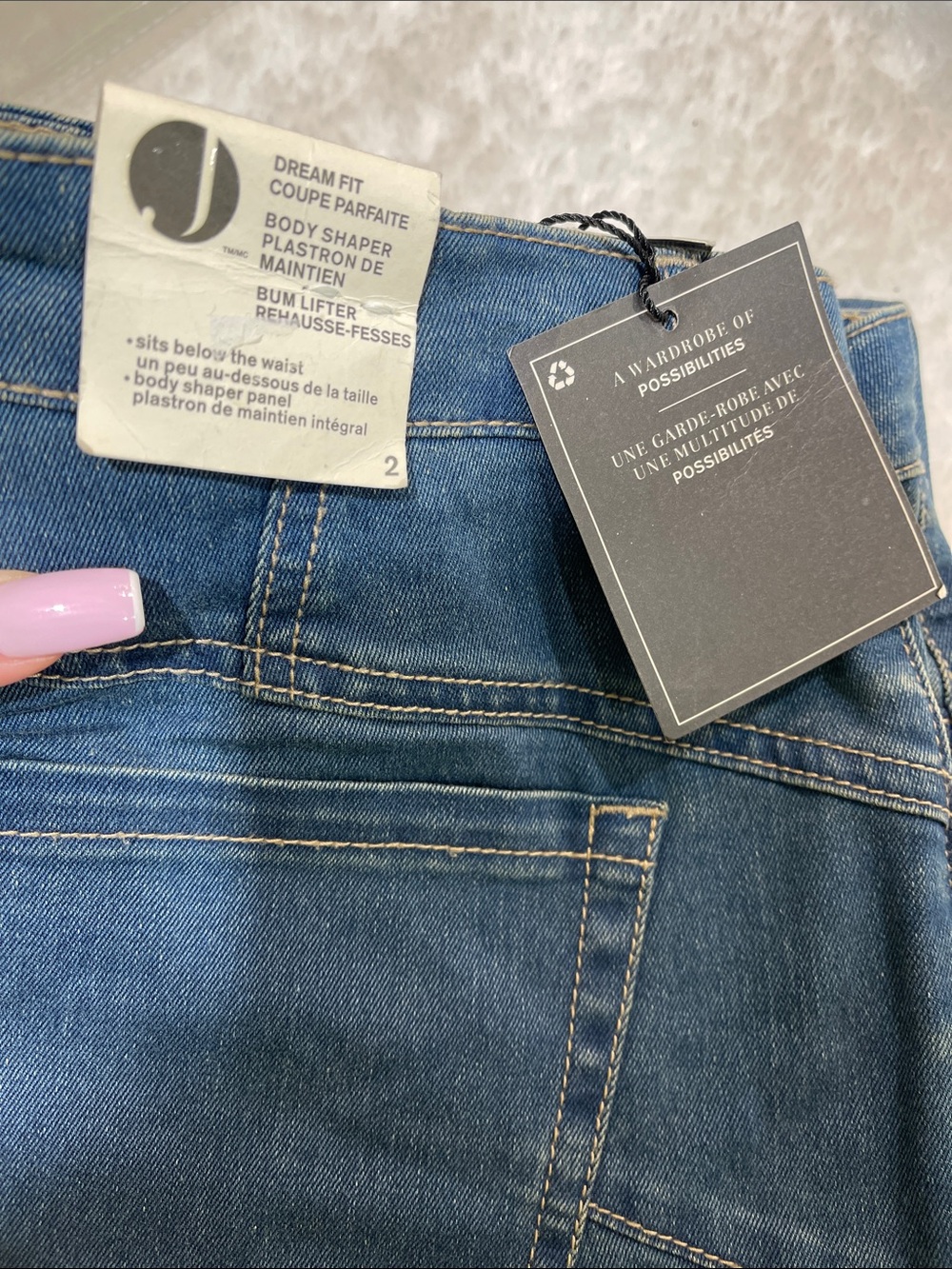 Jessica Wide Leg Jeans in Dark Blue Denim - Picture 8 of 9